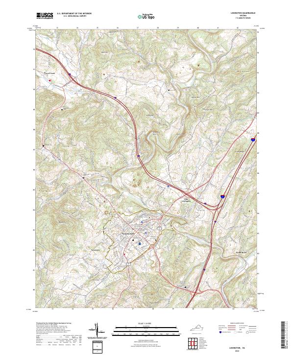Lexington topographic map thumbnail