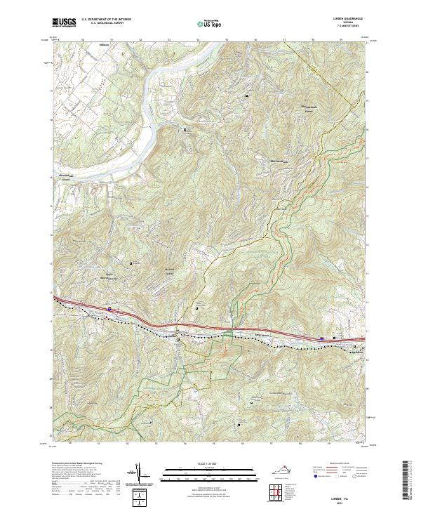 Linden topographic map thumbnail