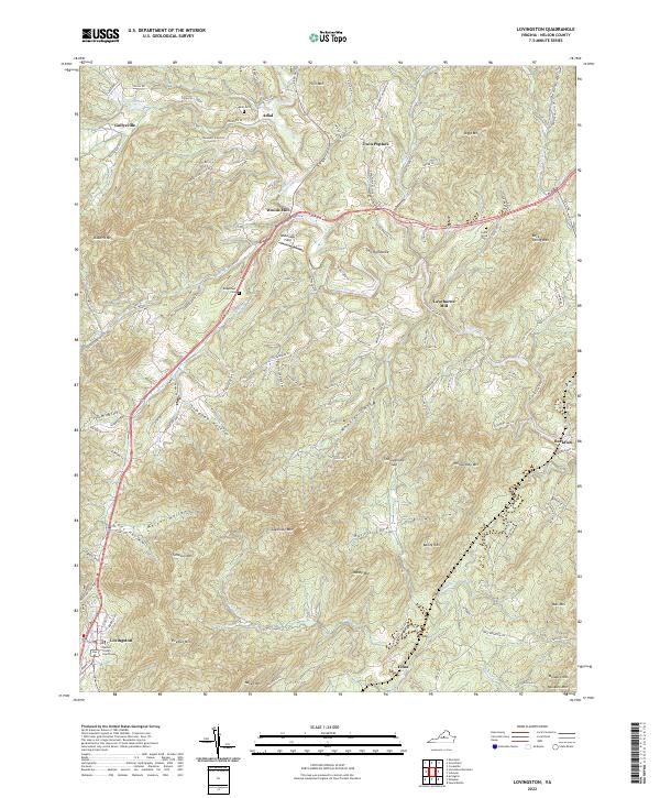 Lovingston topographic map thumbnail