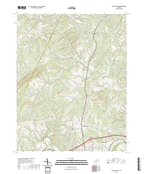 Lynch Station topographic map thumbnail