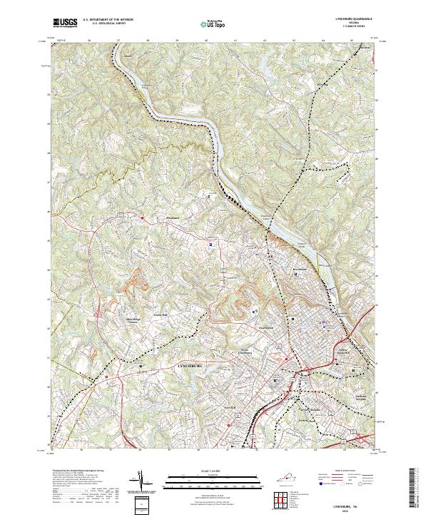 Lynchburg topographic map thumbnail