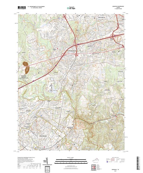 Manassas topographic map thumbnail