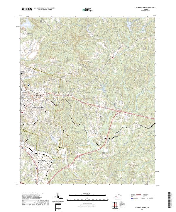 Martinsville East topographic map thumbnail