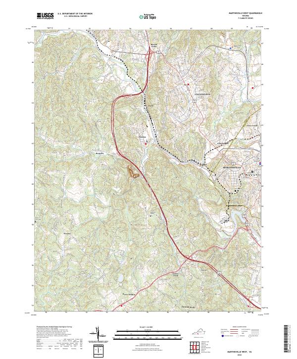 Martinsville West topographic map thumbnail
