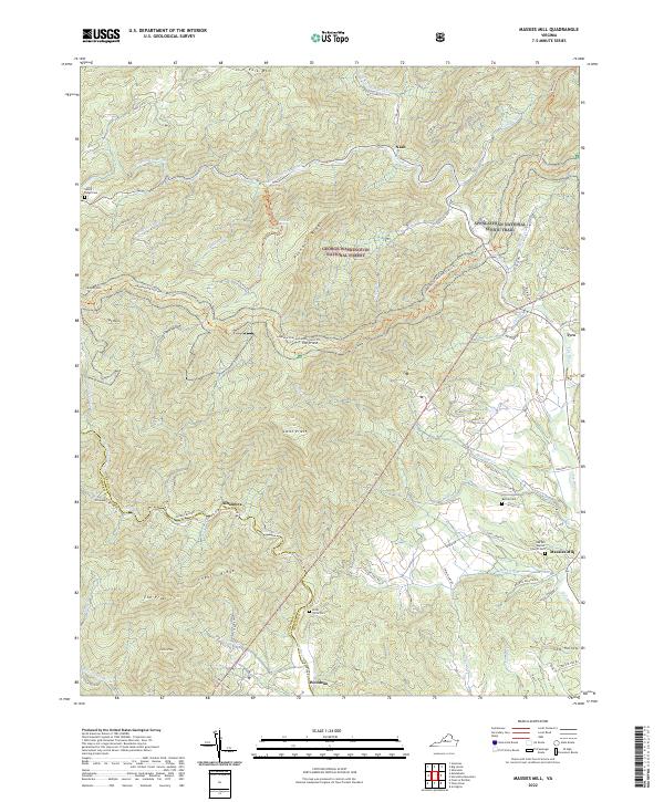 Massies Mill topographic map thumbnail