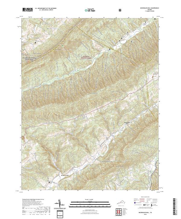 McDonalds Mill topographic map thumbnail