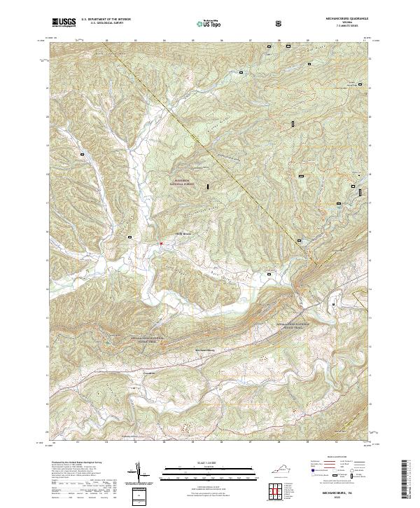 Mechanicsburg topographic map thumbnail