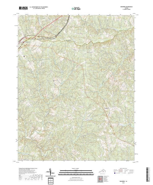 Meherrin topographic map thumbnail