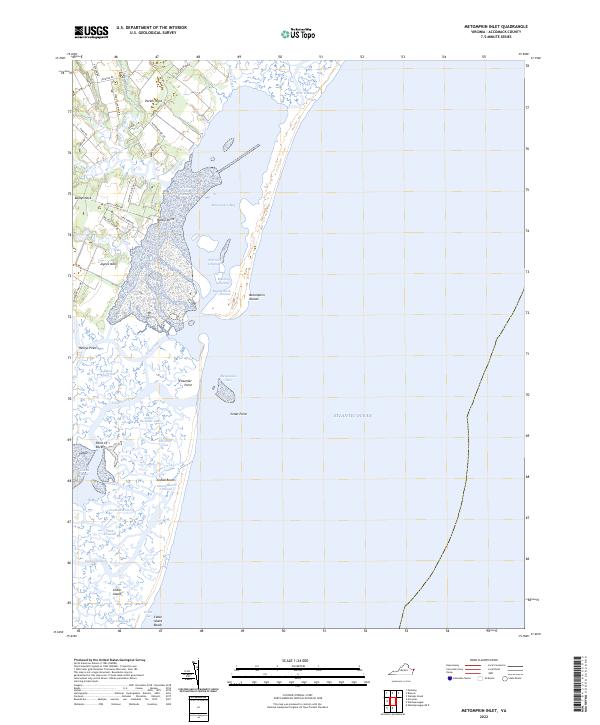 Metompkin Inlet topographic map thumbnail