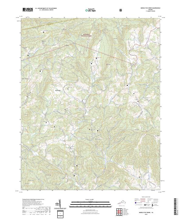 Middle Fox Creek topographic map thumbnail