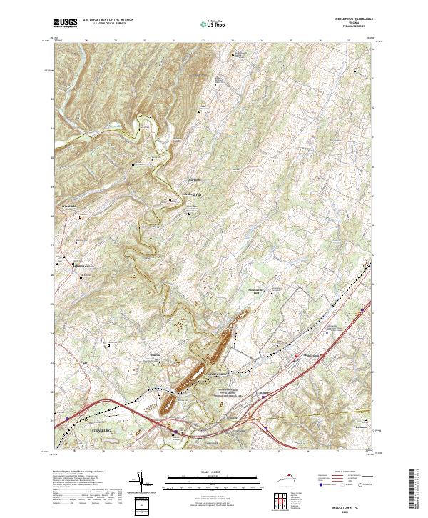 Middletown topographic map thumbnail