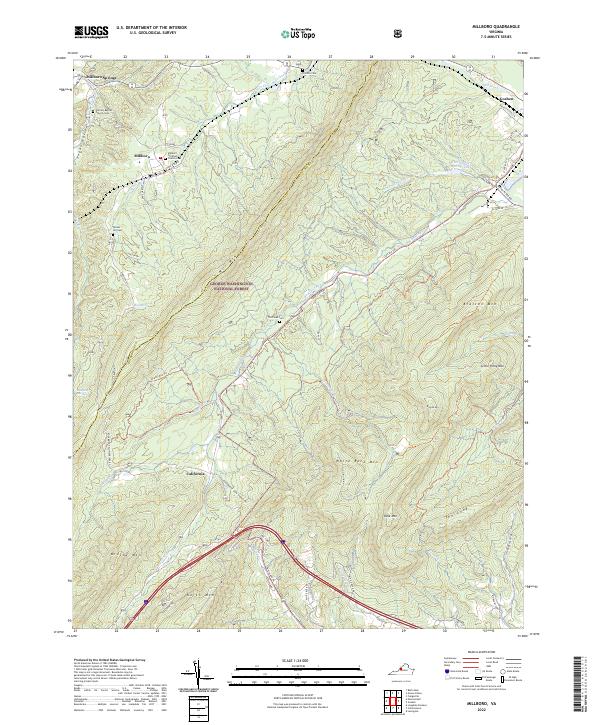 Millboro topographic map thumbnail