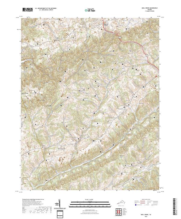 Moll Creek topographic map thumbnail