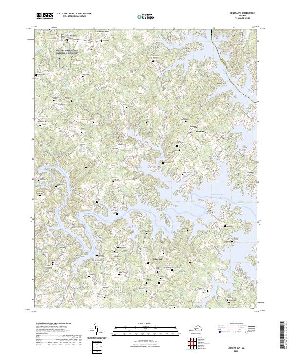 Moneta SW topographic map thumbnail