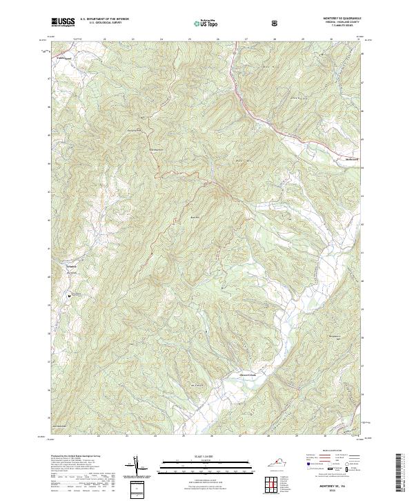 Monterey SE topographic map thumbnail
