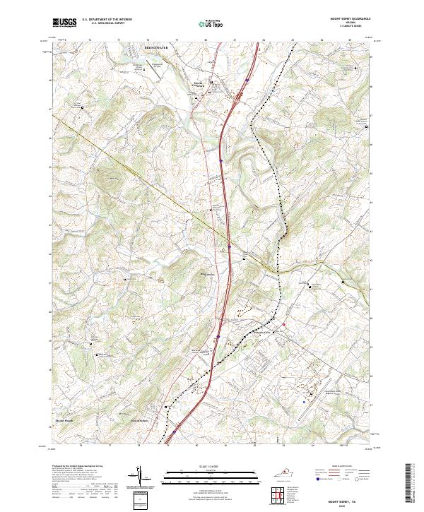 Mount Sidney topographic map thumbnail