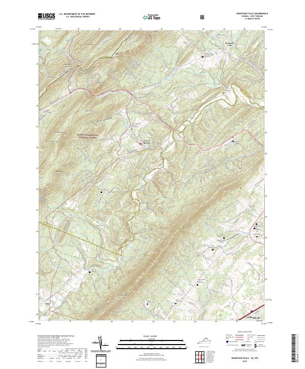 Mountain Falls topographic map thumbnail