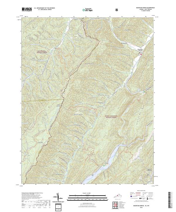 Mountain Grove topographic map thumbnail