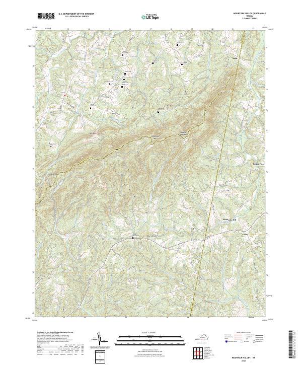 Mountain Valley topographic map thumbnail
