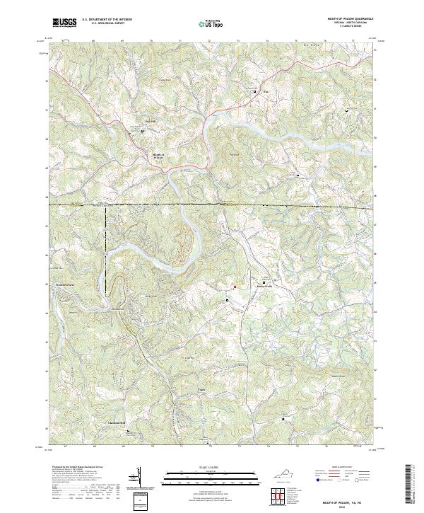Mouth of Wilson topographic map thumbnail