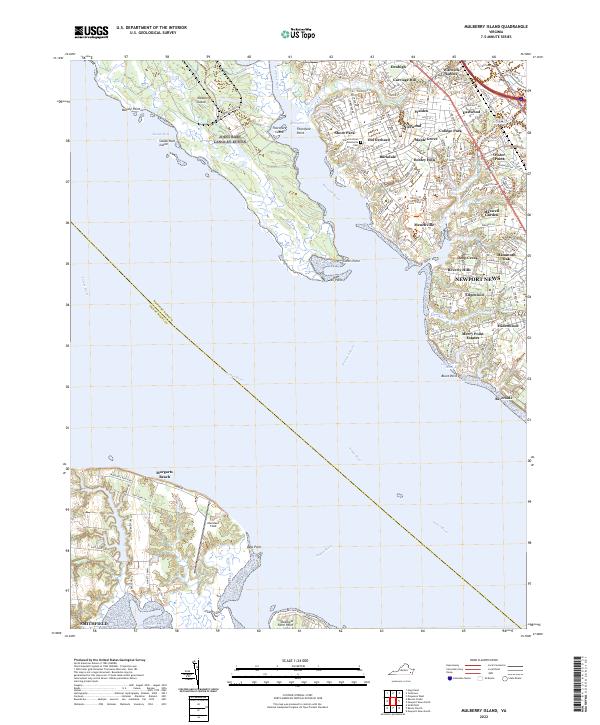 Mulberry Island topographic map thumbnail