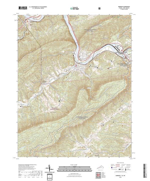 Narrows topographic map thumbnail