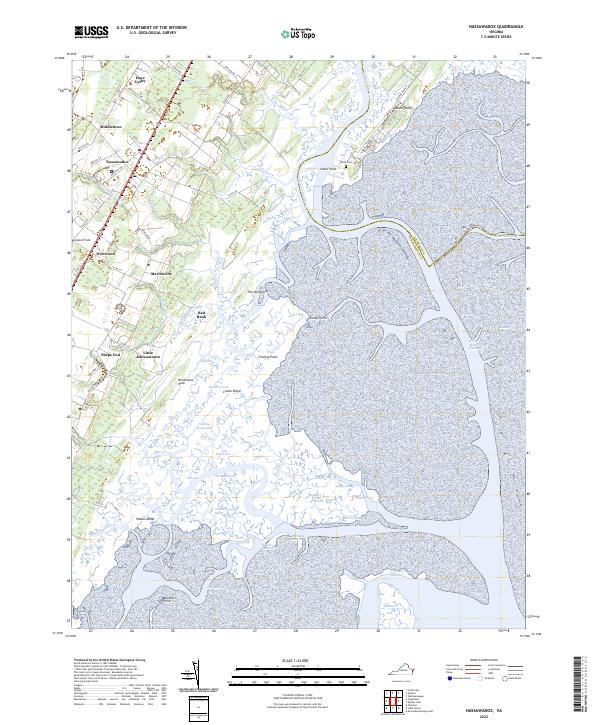 Nassawadox topographic map thumbnail