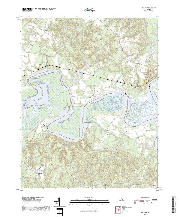 New Kent topographic map thumbnail