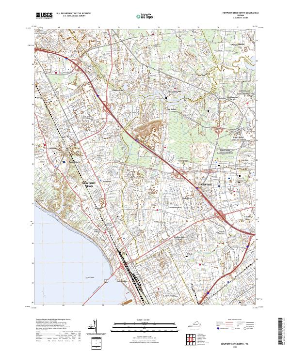 Newport News North topographic map thumbnail