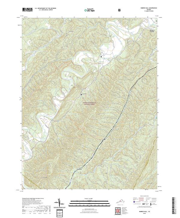 Nimrod Hall topographic map thumbnail