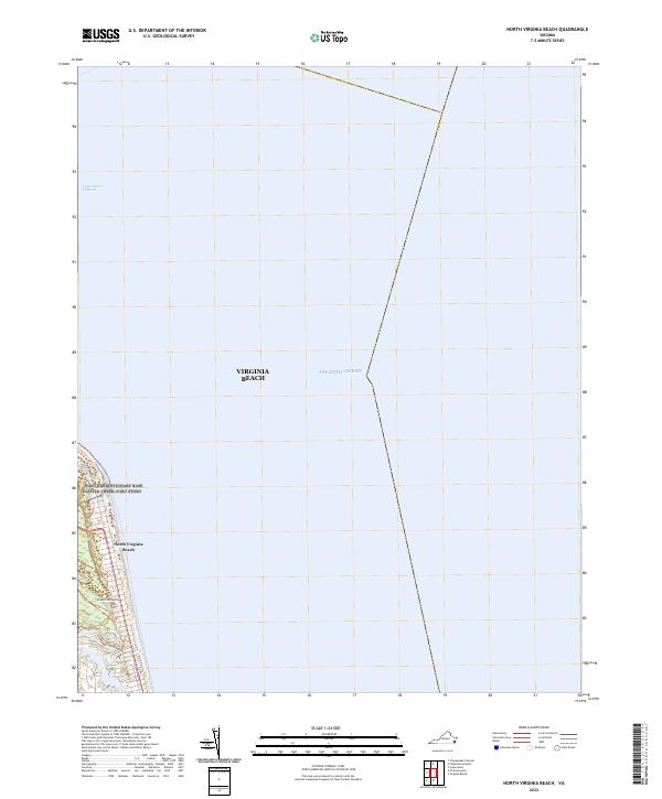 North Virginia Beach topographic map thumbnail