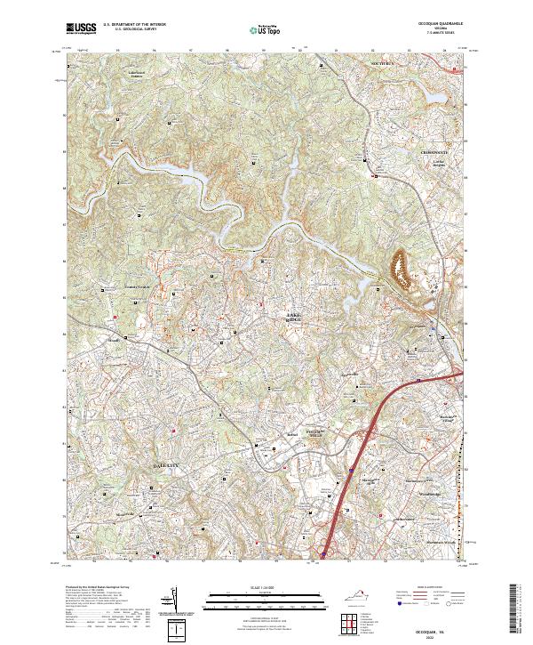 Occoquan topographic map thumbnail