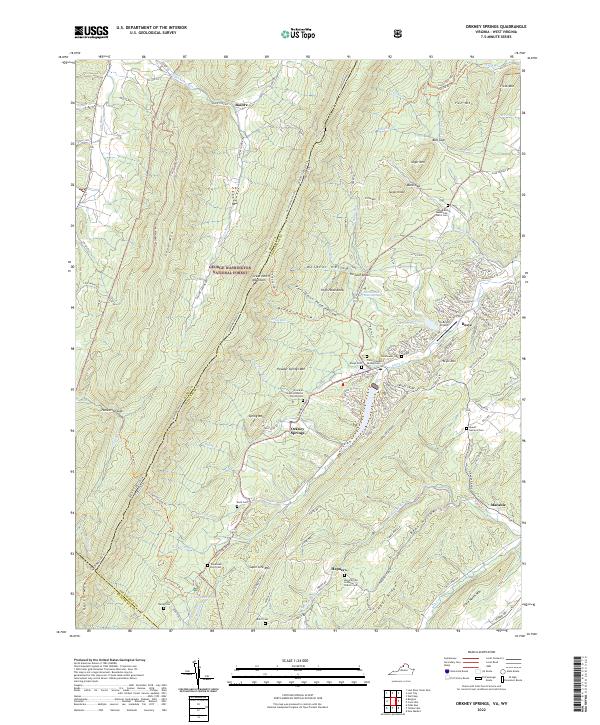 Orkney Springs topographic map thumbnail
