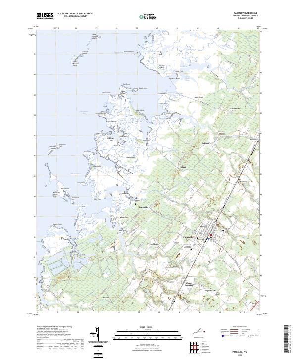 Parksley topographic map thumbnail