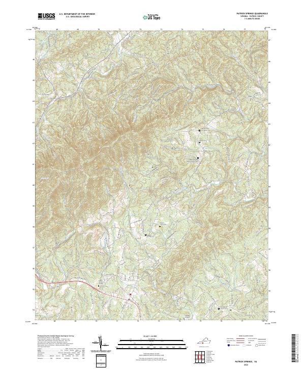 Patrick Springs topographic map thumbnail