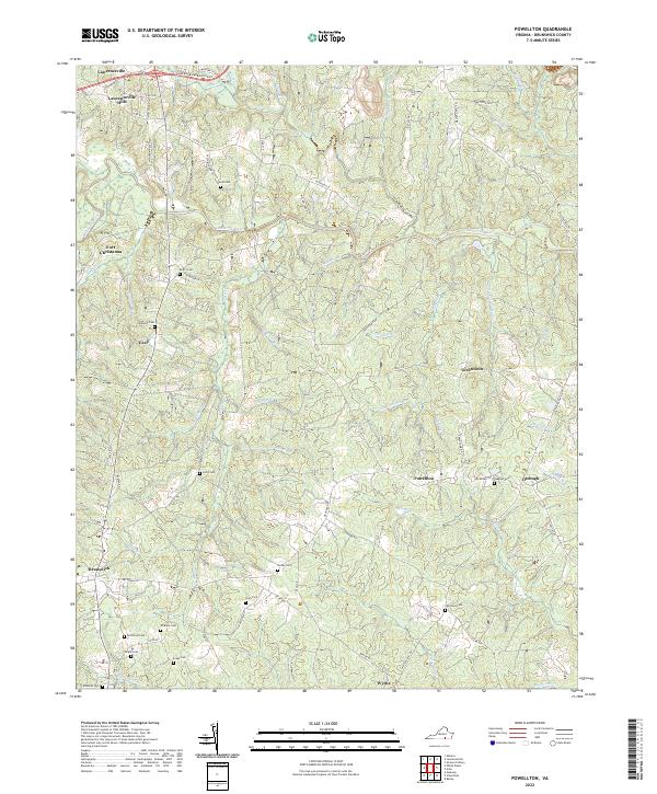 Powellton topographic map thumbnail