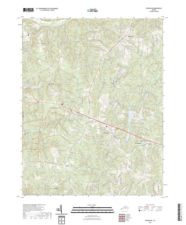 Powhatan topographic map thumbnail