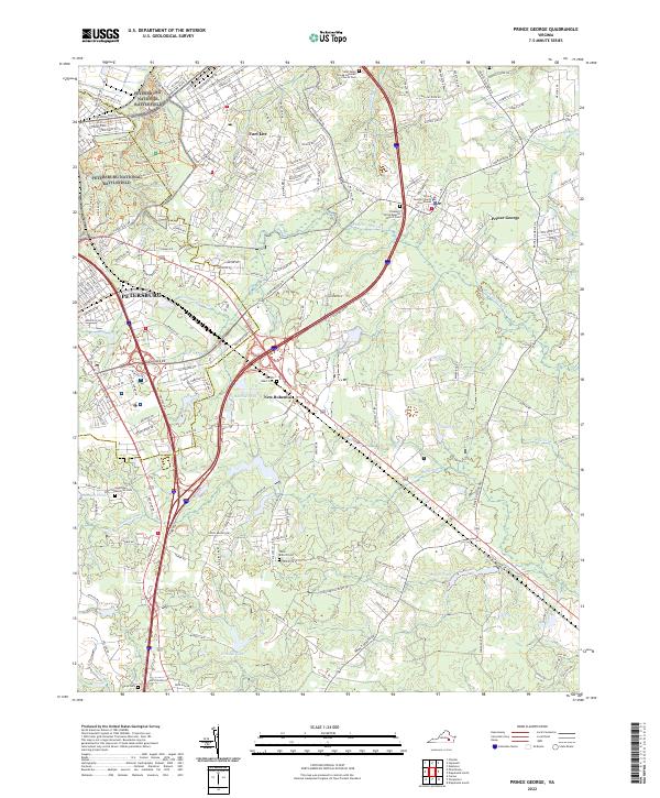 Prince George topographic map thumbnail
