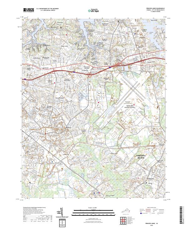 Princess Anne topographic map thumbnail