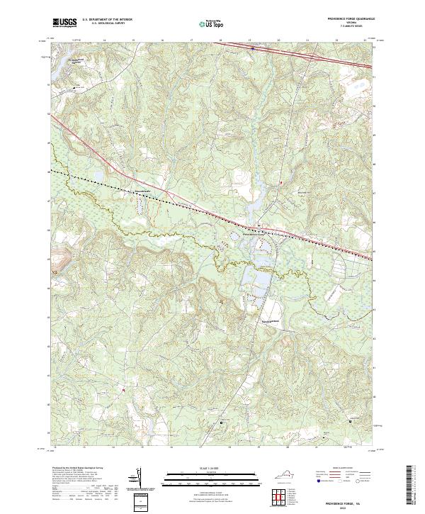 Providence Forge topographic map thumbnail