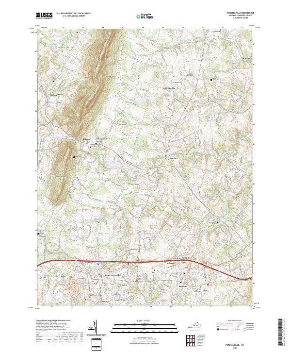 Purcellville topographic map thumbnail