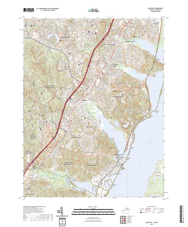 Quantico topographic map thumbnail