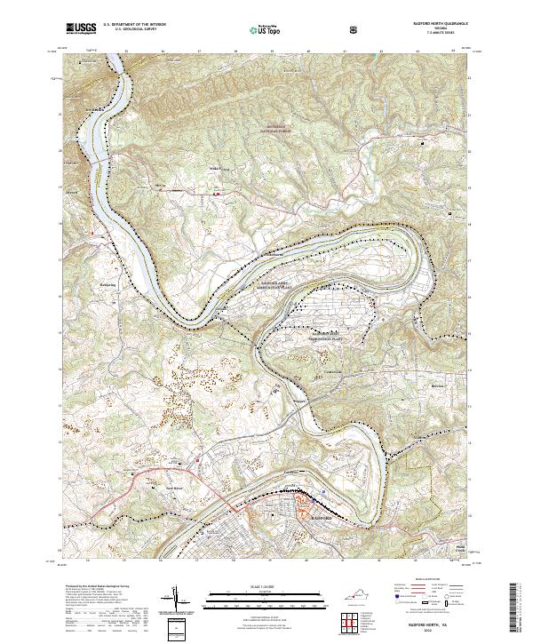 Radford North topographic map thumbnail