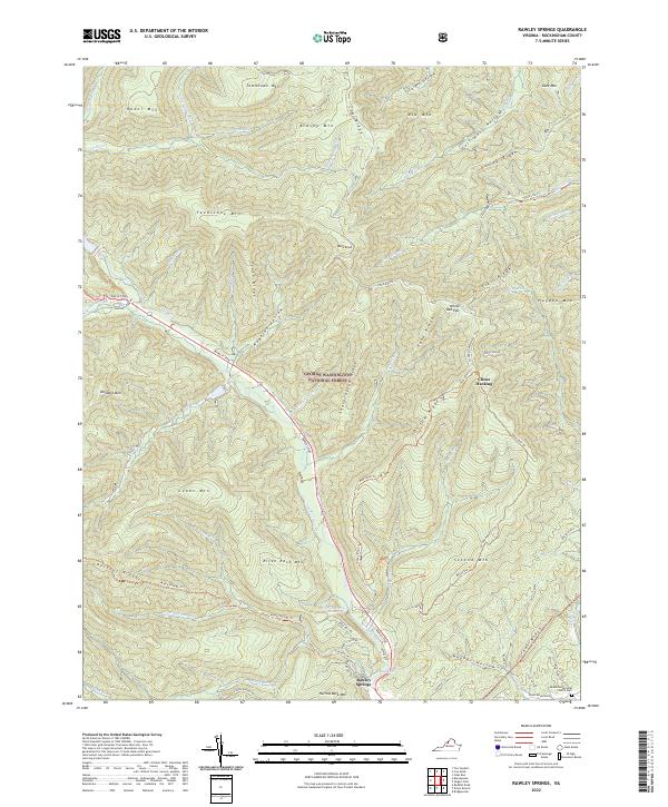 Rawley Springs topographic map thumbnail