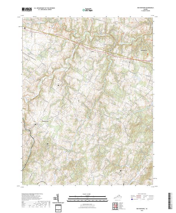 Rectortown topographic map thumbnail