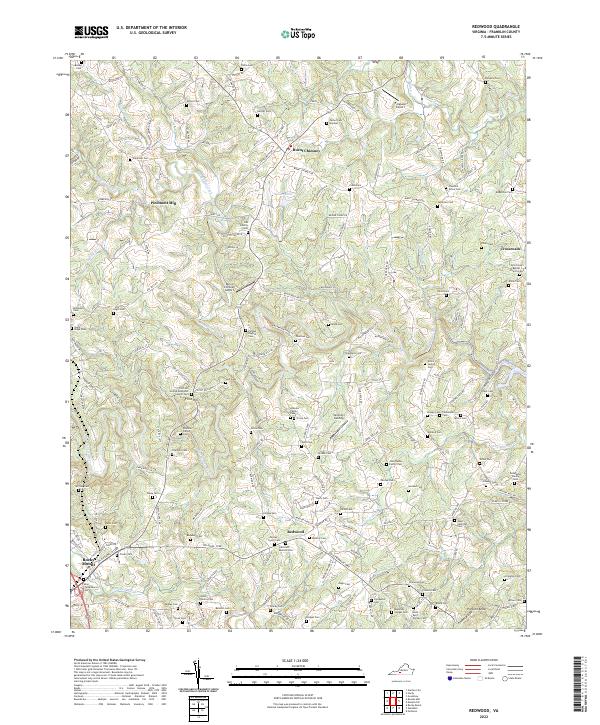 Redwood topographic map thumbnail