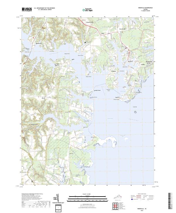 Reedville topographic map thumbnail