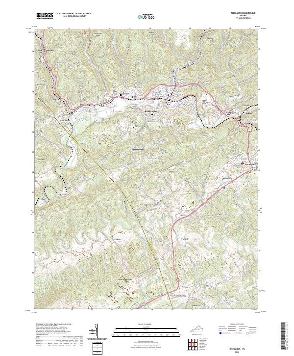 Richlands topographic map thumbnail