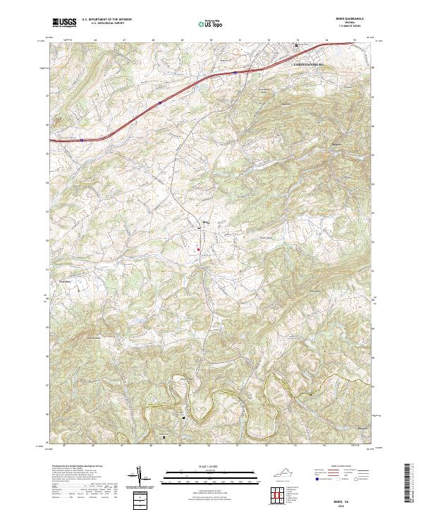 Riner topographic map thumbnail