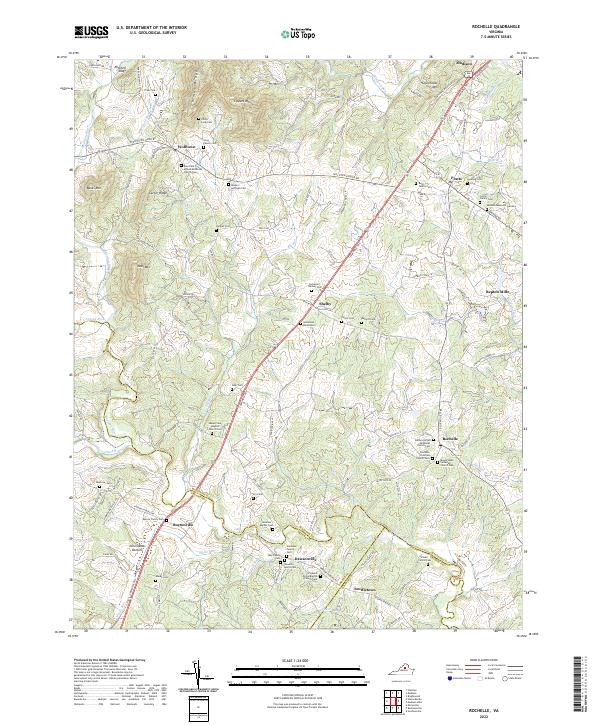 Rochelle topographic map thumbnail